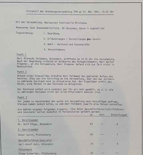 Protokoll der Gründungsversammmlung