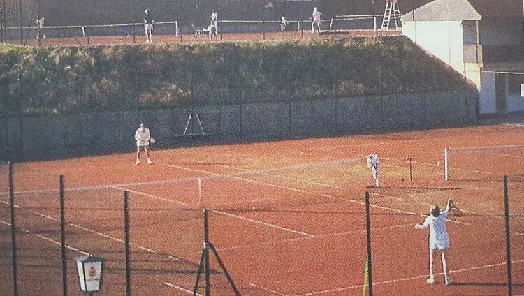 Bild der Tennisanlage im Jahr 1981